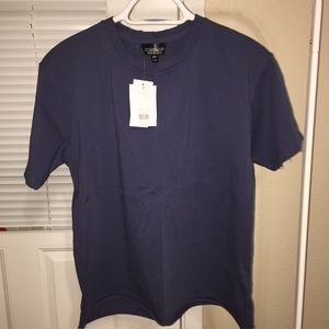 Topshop navy Nibbled Tee, size 6